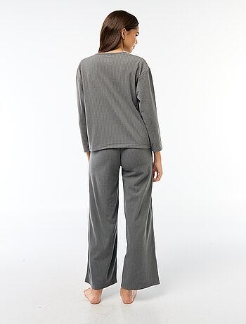 Conjunto de pijama largo de punto - 2 piezas