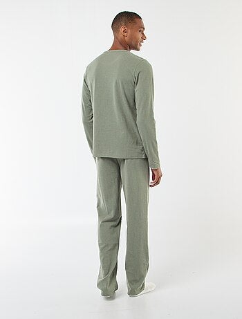 Conjunto de pijama largo de punto - 2 piezas