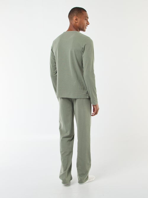 Conjunto de pijama largo de punto - 2 piezas - Kiabi