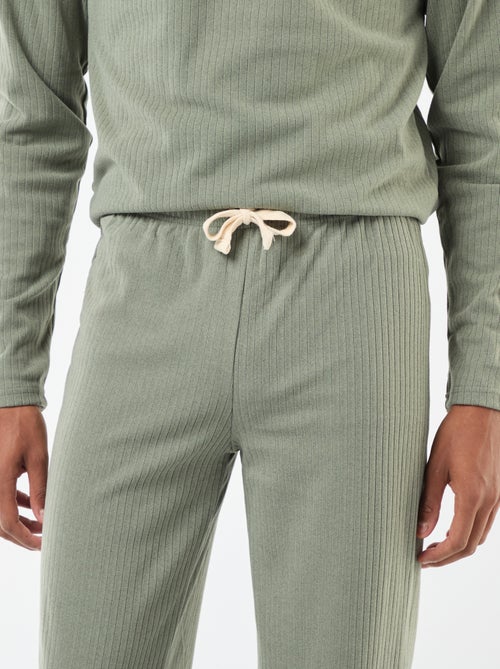 Conjunto de pijama largo de punto - 2 piezas - Kiabi