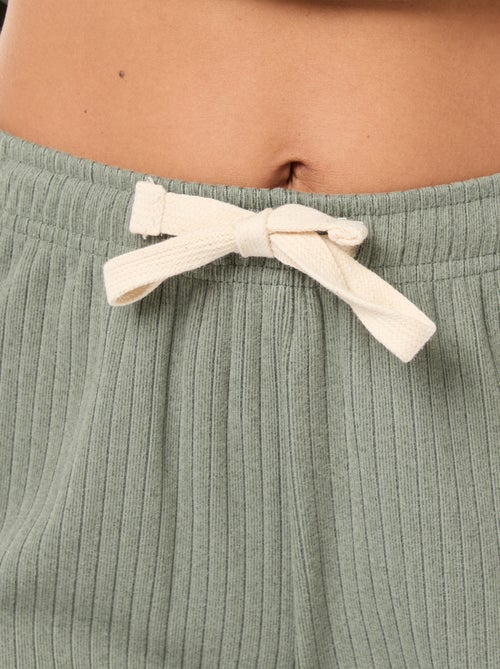 Conjunto de pijama largo de punto - 2 piezas - Kiabi