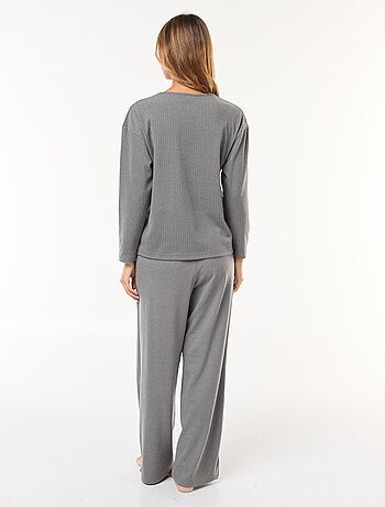 Conjunto de pijama largo de punto - 2 piezas