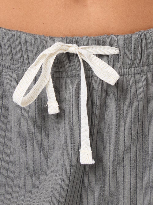 Conjunto de pijama largo de punto - 2 piezas - Kiabi