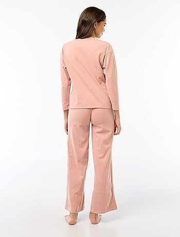 Conjunto de pijama largo de punto - 2 piezas