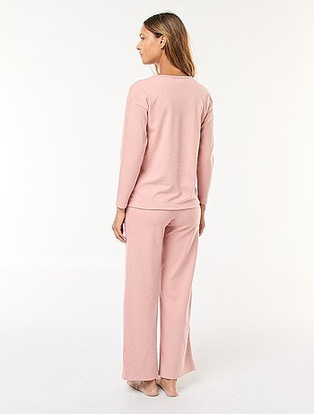 Conjunto de pijama largo de punto - 2 piezas