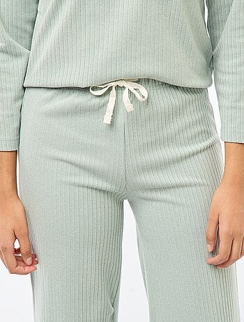 Conjunto de pijama largo de punto - 2 piezas