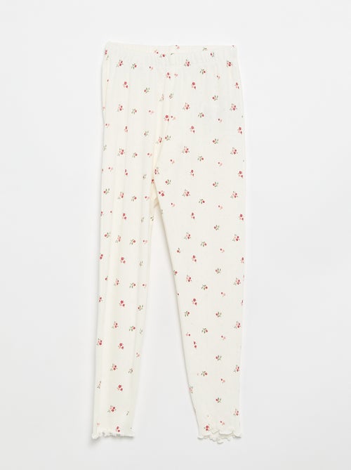 Conjunto de pijama largo de punto calado - 2 piezas - Kiabi Conjunto de pijama largo de punto calado - 2 piezas - Kiabi