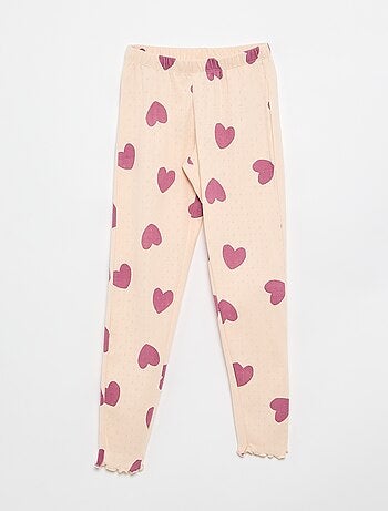 Conjunto de pijama largo de punto calado - 2 piezas
