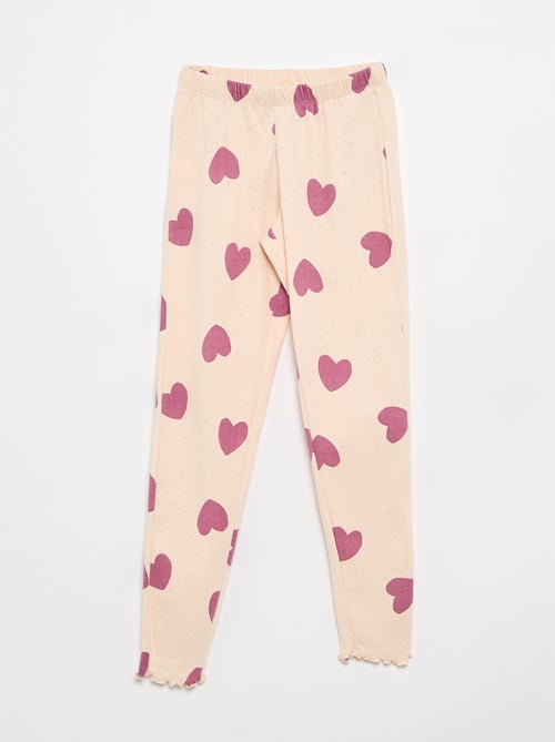 Conjunto de pijama largo de punto calado - 2 piezas - Kiabi Conjunto de pijama largo de punto calado - 2 piezas - Kiabi