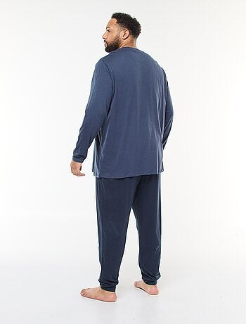 Conjunto de pijama largo de punto camiseta + pantalón - 2 piezas