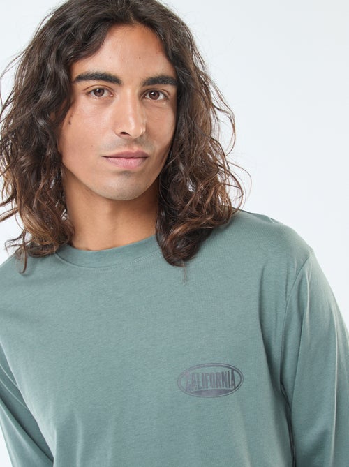 Conjunto de pijama largo de punto camiseta + pantalón - 2 piezas - Kiabi