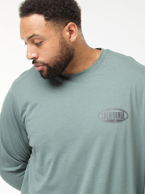 Conjunto de pijama largo de punto camiseta + pantalón - 2 piezas - Kiabi