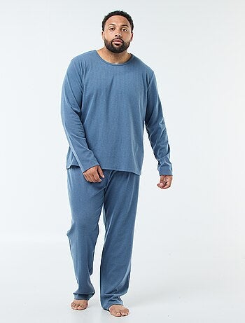 Conjunto de pijama largo de punto ultra suave - 2 piezas