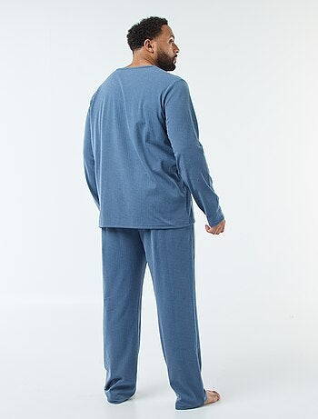 Conjunto de pijama largo de punto ultra suave - 2 piezas