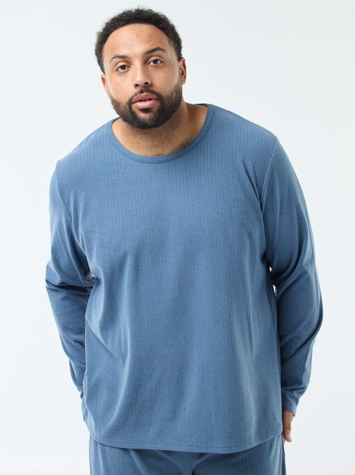 Conjunto de pijama largo de punto ultra suave - 2 piezas - Kiabi