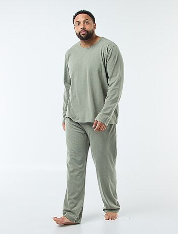 Conjunto de pijama largo de punto ultra suave - 2 piezas