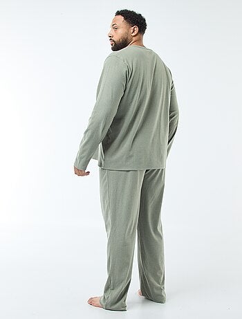 Conjunto de pijama largo de punto ultra suave - 2 piezas