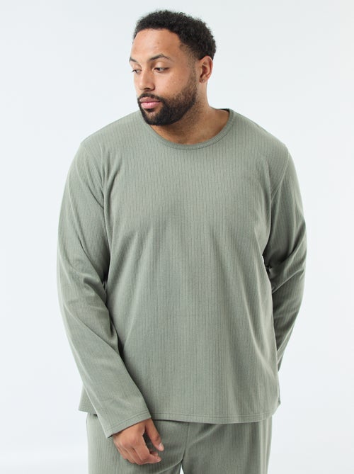 Conjunto de pijama largo de punto ultra suave - 2 piezas - Kiabi