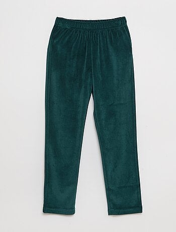 Conjunto de pijama largo de terciopelo - 2 piezas
