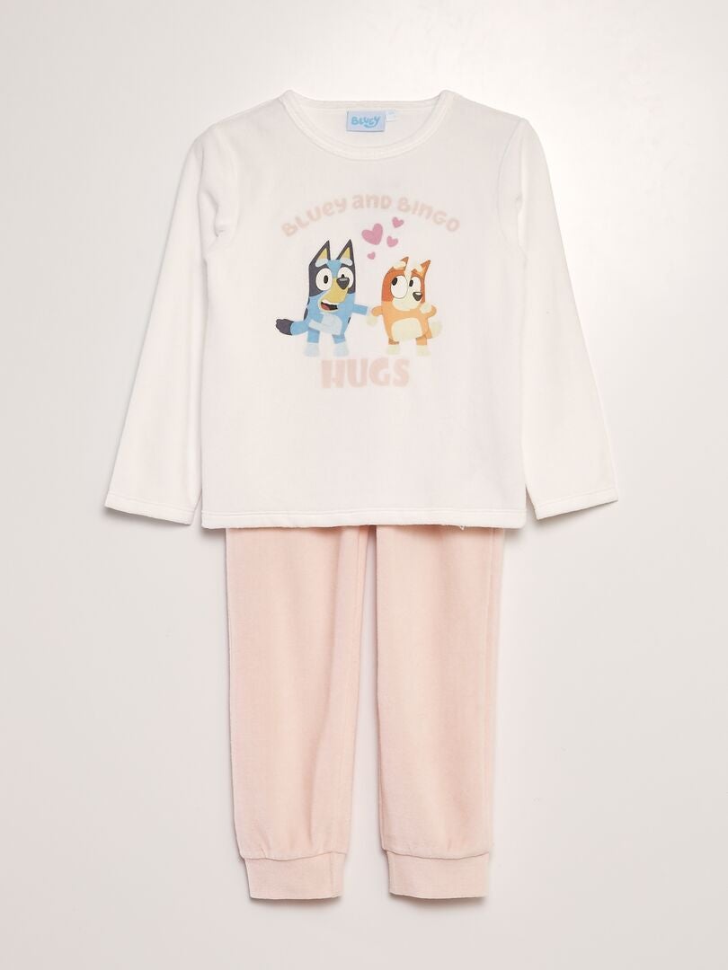 Conjunto de pijama largo de terciopelo 'Bluey' - 2 piezas BEIGE - Kiabi