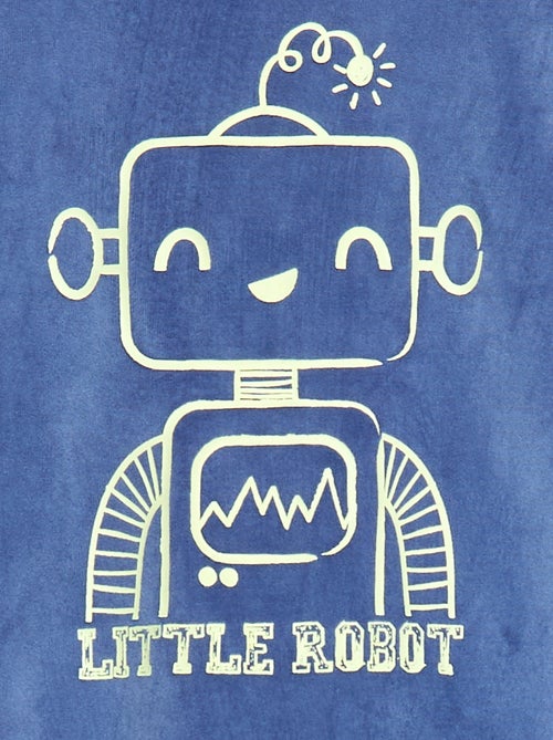 Conjunto de pijama largo de terciopelo camiseta + pantalón - 2 piezas - Kiabi Conjunto de pijama largo de terciopelo camiseta + pantalón - 2 piezas - Kiabi