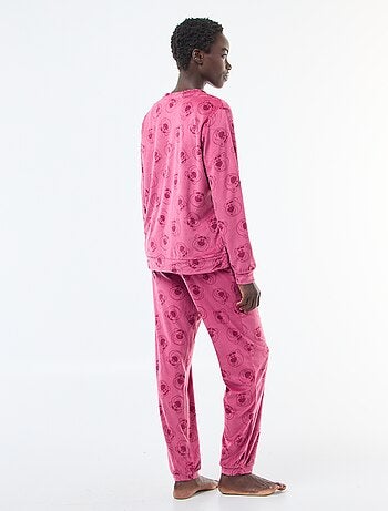 Conjunto de pijama largo de terciopelo 'Stitch' 'Disney' - 2 piezas