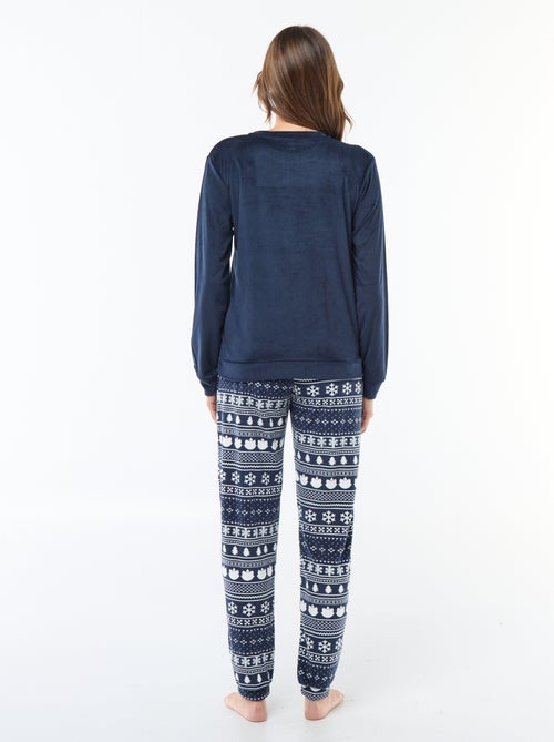 Conjunto de pijama largo de terciopelo 'Pampan' 'Disney' - 2 piezas - Kiabi