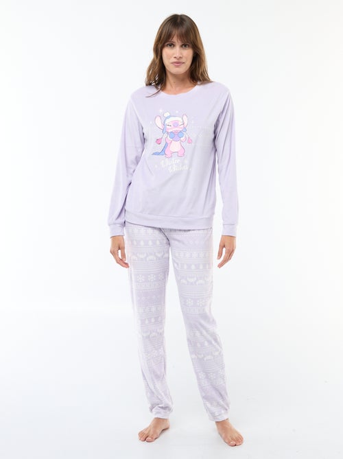 Conjunto de pijama largo de terciopelo 'Pampan' 'Disney' - 2 piezas - Kiabi