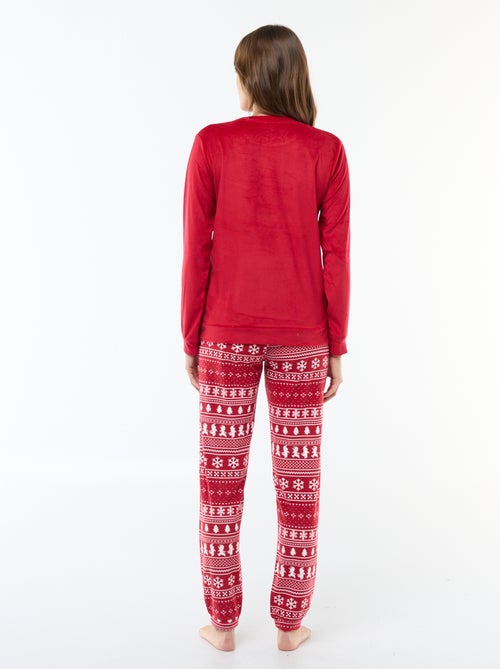 Conjunto de pijama largo de terciopelo 'Pampan' 'Disney' - 2 piezas - Kiabi