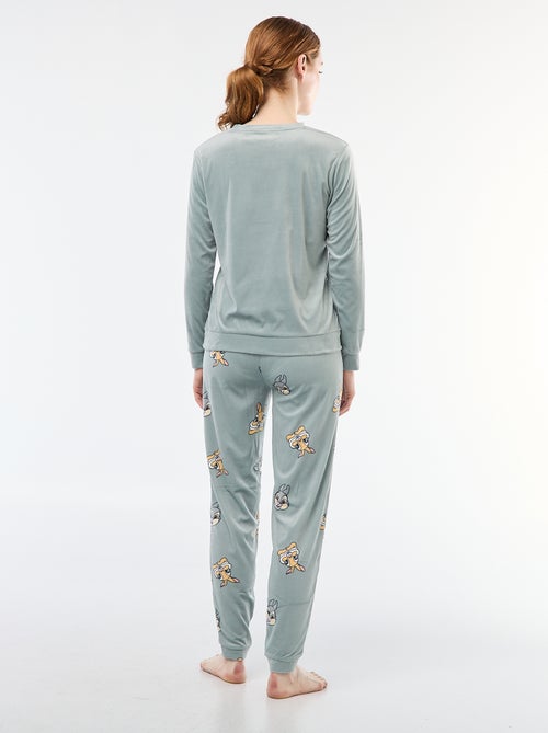 Conjunto de pijama largo de terciopelo 'Pampan' 'Disney' - 2 piezas - Kiabi