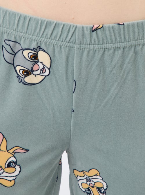 Conjunto de pijama largo de terciopelo 'Pampan' 'Disney' - 2 piezas - Kiabi