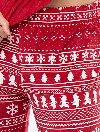 Conjunto de pijama largo de terciopelo 'Stitch' 'Disney' - 2 piezas