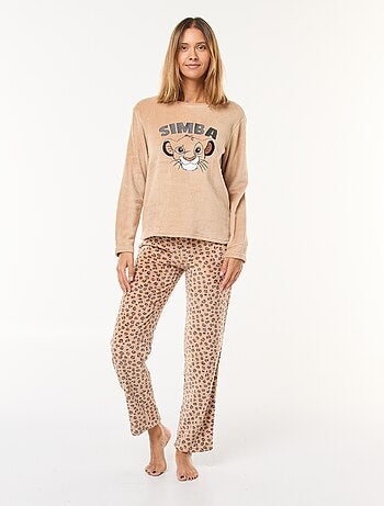 Conjunto de pijama largo 'Tic Tac' 'Disney' en polar - 2 piezas