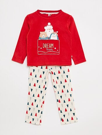 Conjunto de pijama largo en micropolar - 2 piezas