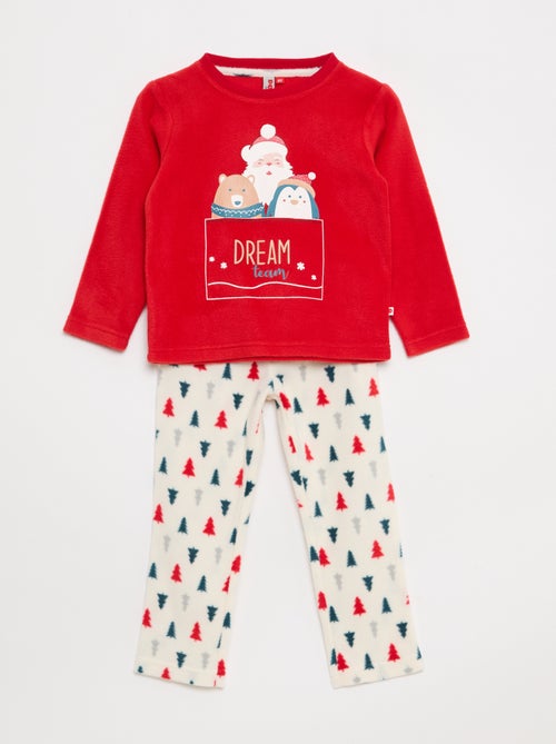 Conjunto de pijama largo en micropolar - 2 piezas - Kiabi