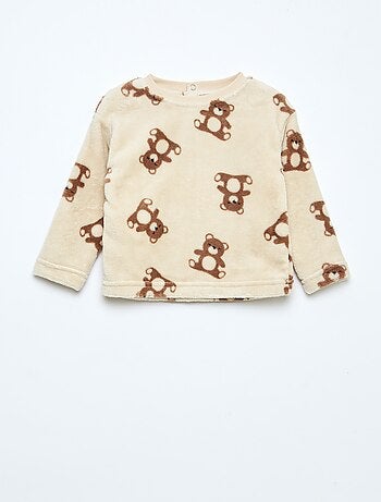Conjunto de pijama largo polar - 2 piezas