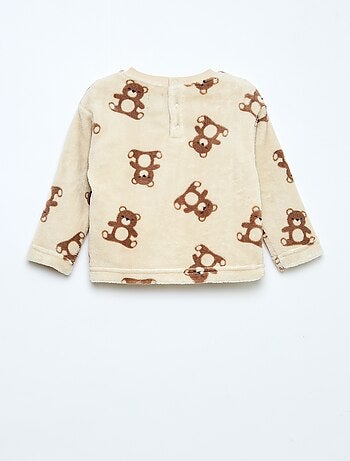 Conjunto de pijama largo polar - 2 piezas