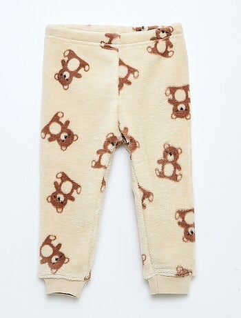 Conjunto de pijama largo polar - 2 piezas