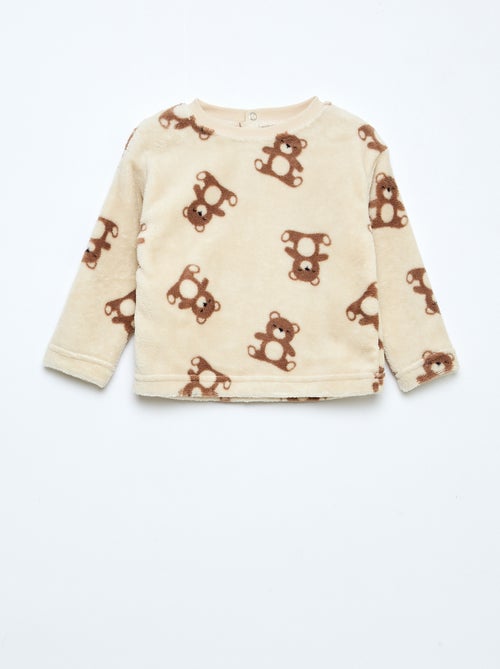 Conjunto de pijama largo en polar - 2 piezas - Kiabi