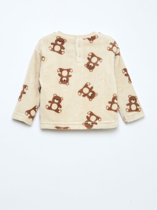 Conjunto de pijama largo en polar - 2 piezas - Kiabi