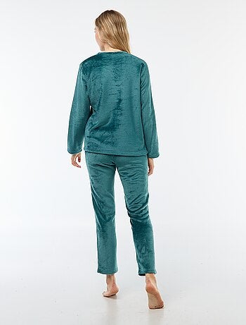 Conjunto de pijama largo polar - 2 piezas