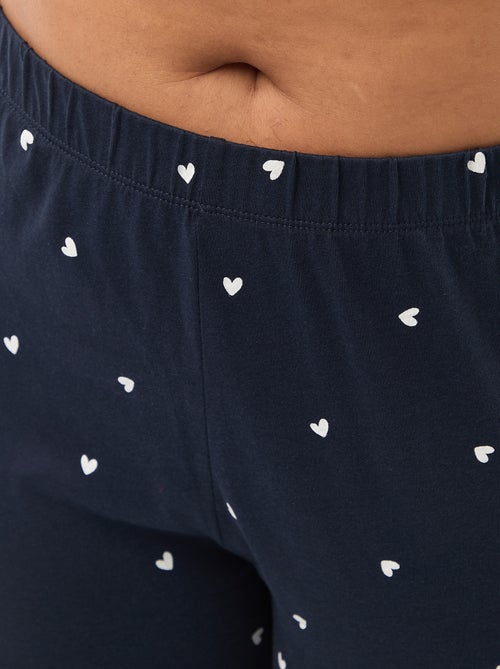 Conjunto de pijama largo estampado - 2 piezas - Kiabi