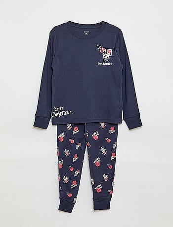 Conjunto de pijama largo estampado - 2 piezas