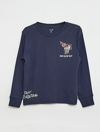 Conjunto de pijama largo estampado - 2 piezas