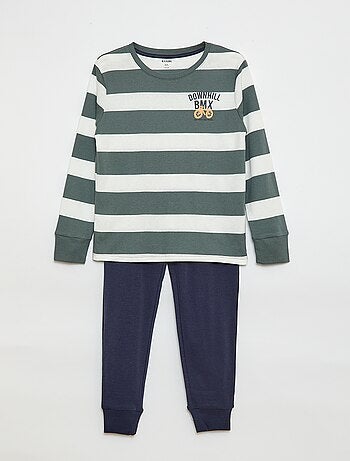 Conjunto de pijama largo estampado - 2 piezas