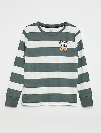 Conjunto de pijama largo estampado - 2 piezas