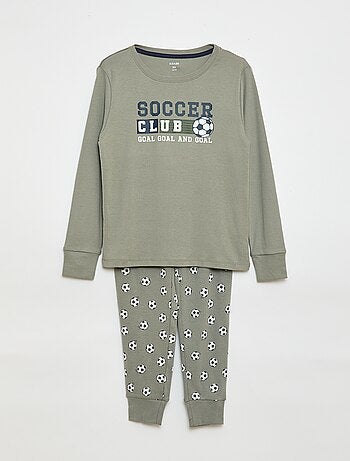 Conjunto de pijama largo estampado - 2 piezas