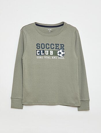 Conjunto de pijama largo estampado - 2 piezas