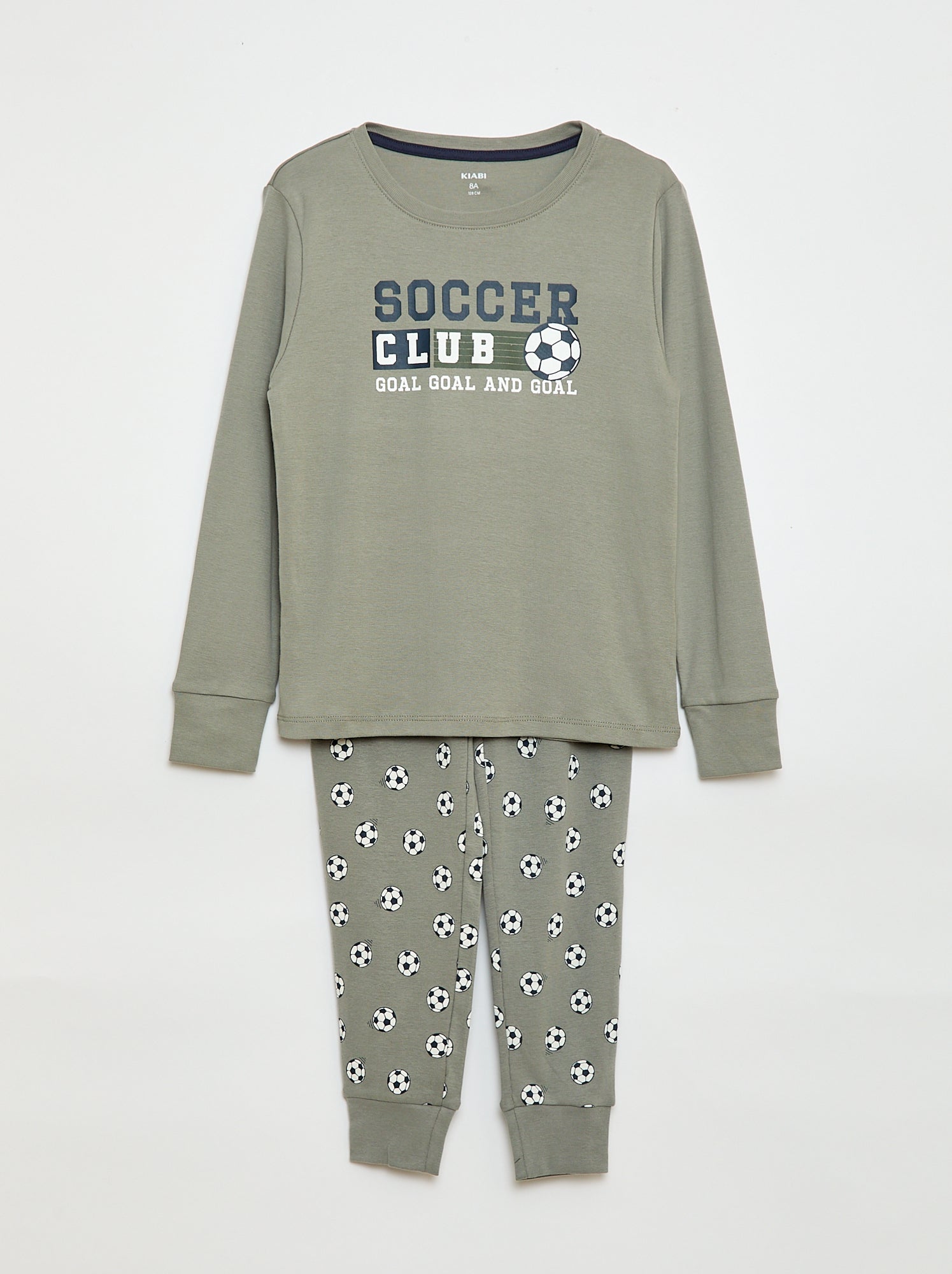 Conjunto de pijama largo estampado - 2 piezas