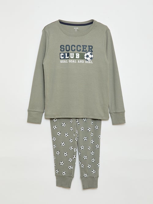 Conjunto de pijama largo estampado - 2 piezas - Kiabi Conjunto de pijama largo estampado - 2 piezas - Kiabi